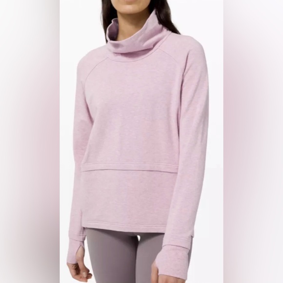 NWOT Lululemon Find Your Unwind Pullover Heathered Pink Taupe size 12 - Picture 3 of 14